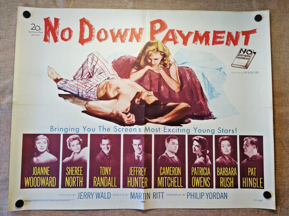 No Down Payment (1957) Vintage Theatrical Movie Poster 1/2sheet 22