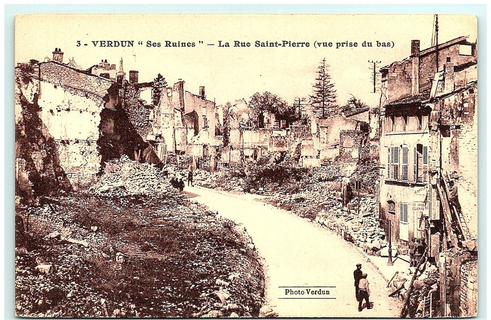 S02-1162, Ruines, Verdun, Wwi Period, *Vintage Postcard.