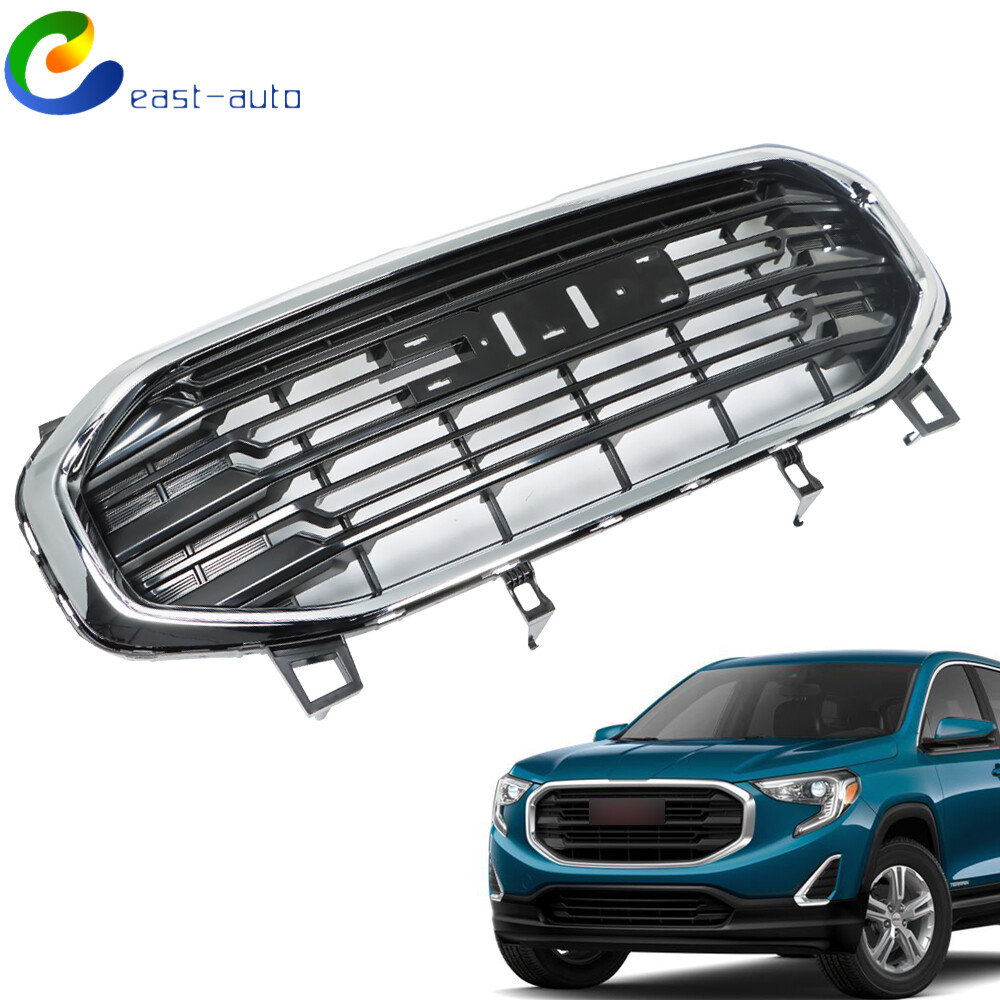 Plastic For GMC Terrain 2018-2021 Front Bumper Grille Assembly Chrome＆Black