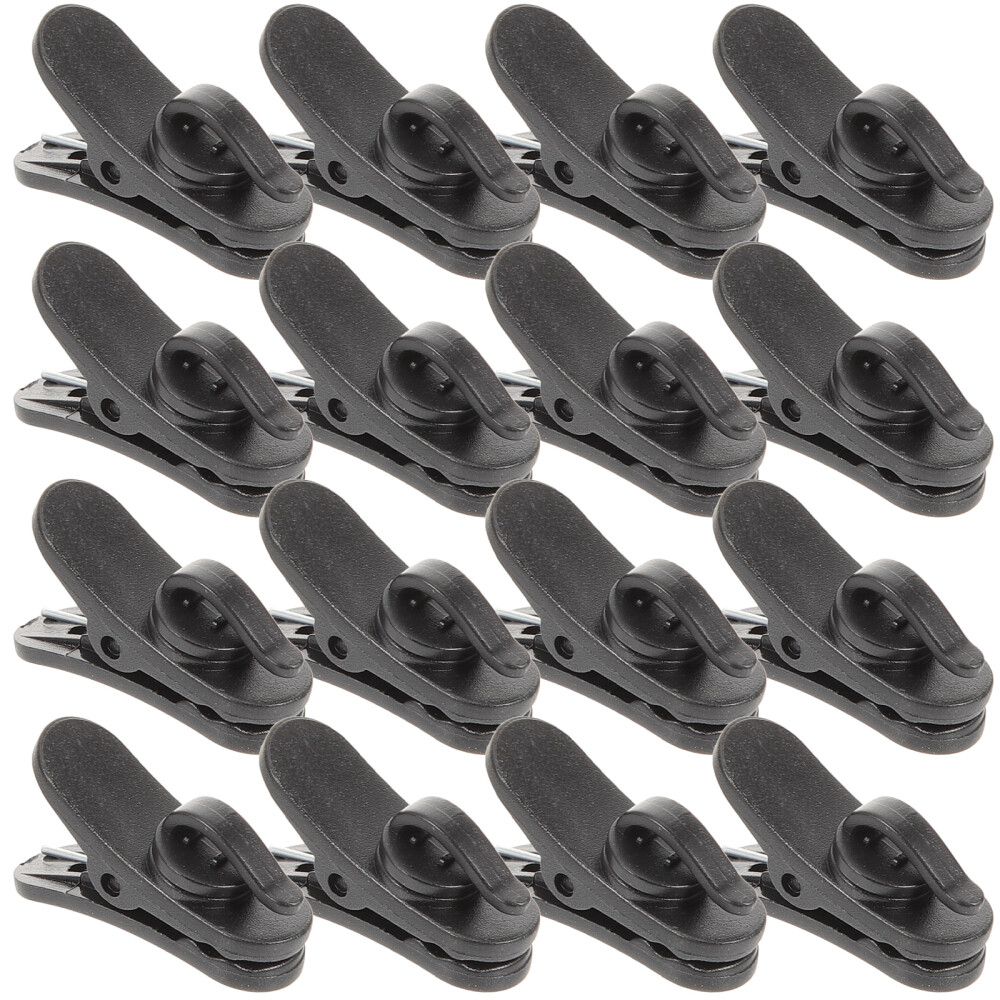 20 Pcs Lapel Mic Clip Plastic Microphone Clips Mount Lavalier