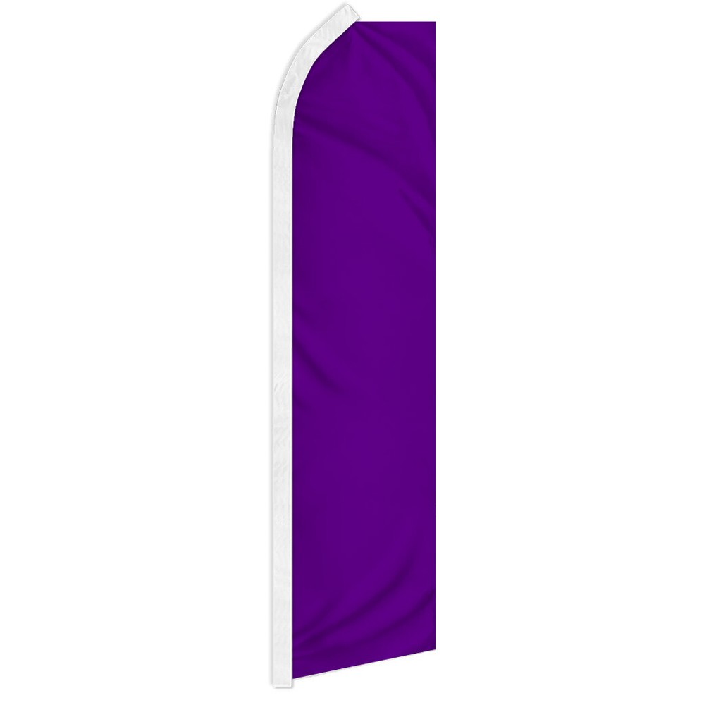 Solid Purple Feather Swooper Flutter Flag for Advertising