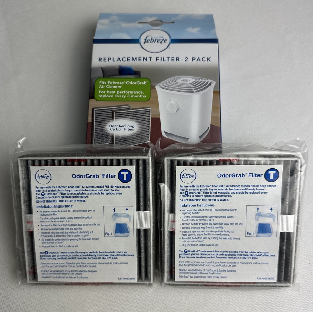 Febreze OdorGrab Replacement Filter FRF105 2 Pack Air Filters
