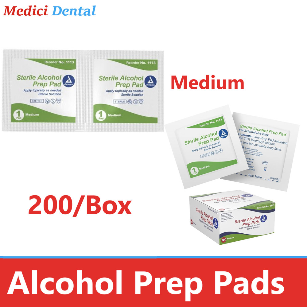 2000 -200, MEDIUM ALCOHOL PREP PADS Wet Sterile Antiseptics Manufacter Sealed