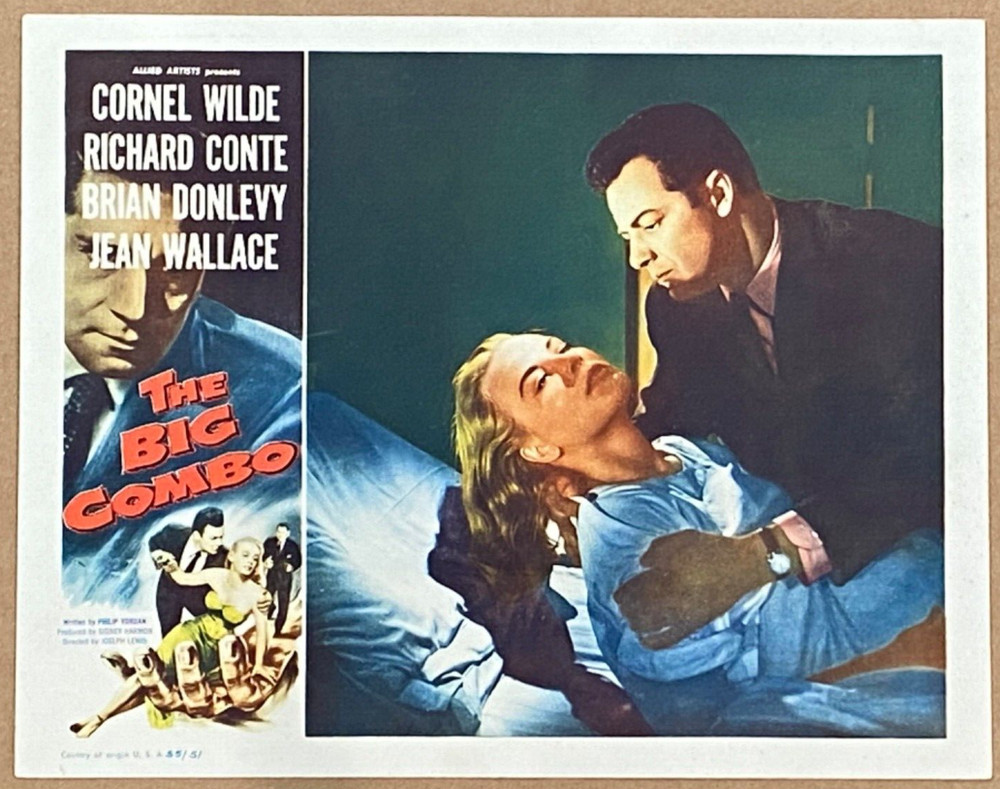 The Big Combo ‘55 Cornel Wilde Holds Beautiful Jean Wallace Film Noir Lc