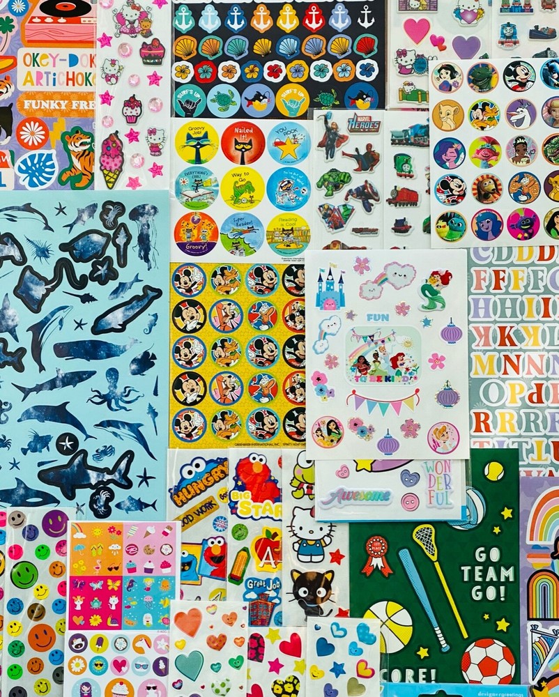 495+ HUGE Lot of  Scrapbooking Supplies Stickers Great Variety! Lots Of Themes
