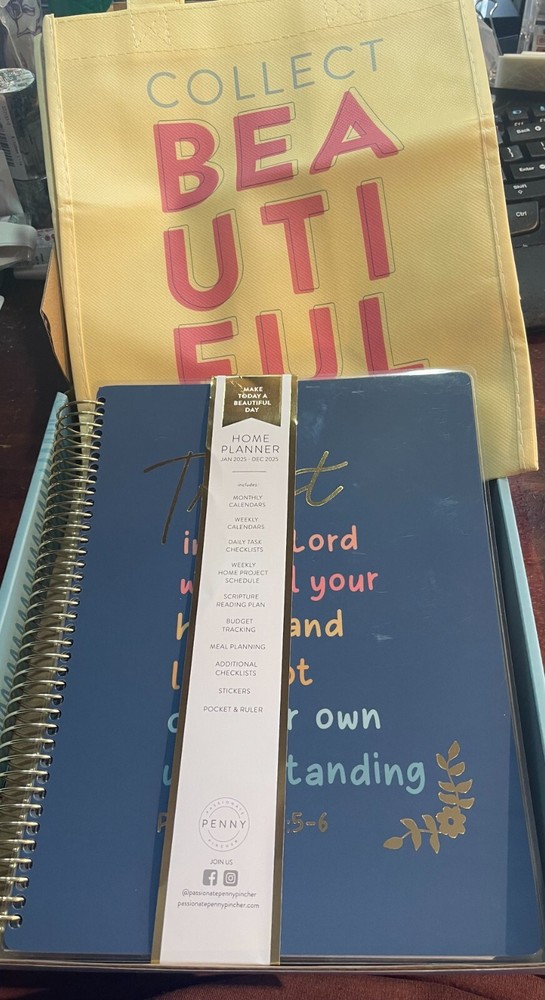 Home Planner 2025 (Scripture) | Work from Home Planner w/Stickers | Daily Checkl-image