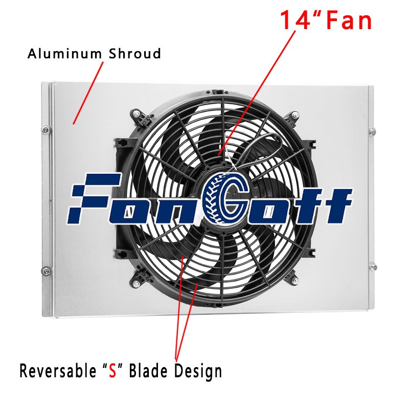 Aluminum Shroud+Fan Fit 1962-1967 66 Chevrolet Chevy II Nova SS NEW US