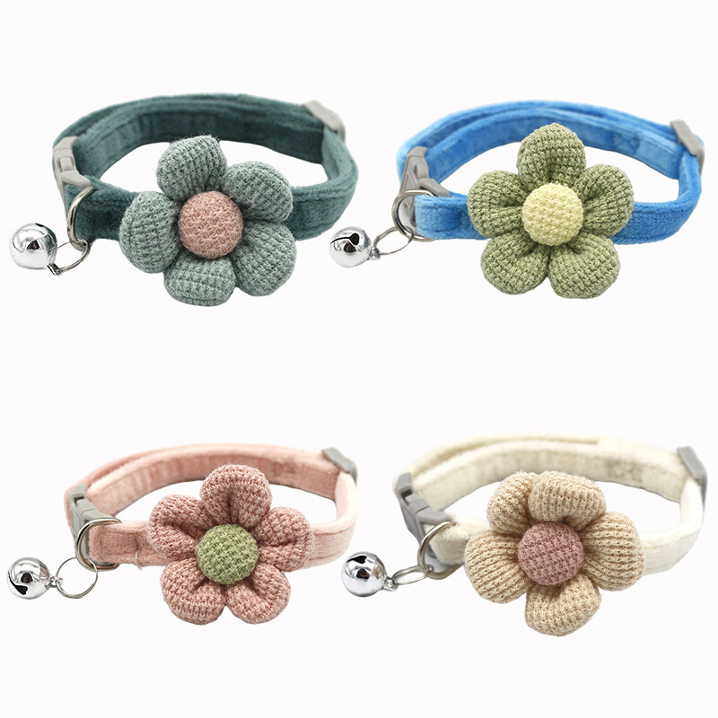 Adorable Kitten & Puppy Bow Collar with Bell