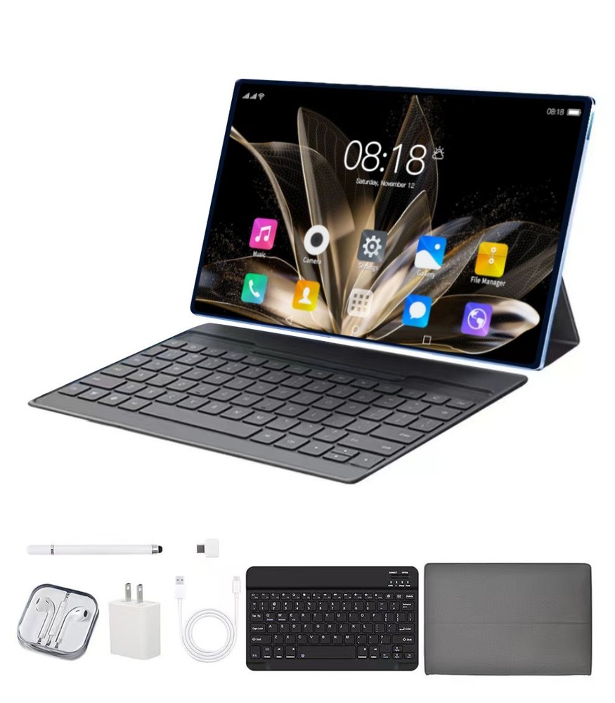 New Tablet 10. 1 inch 8G+256G ROM Android 12 Wifi 5G/4G Dual SIM Bundle Keyboard