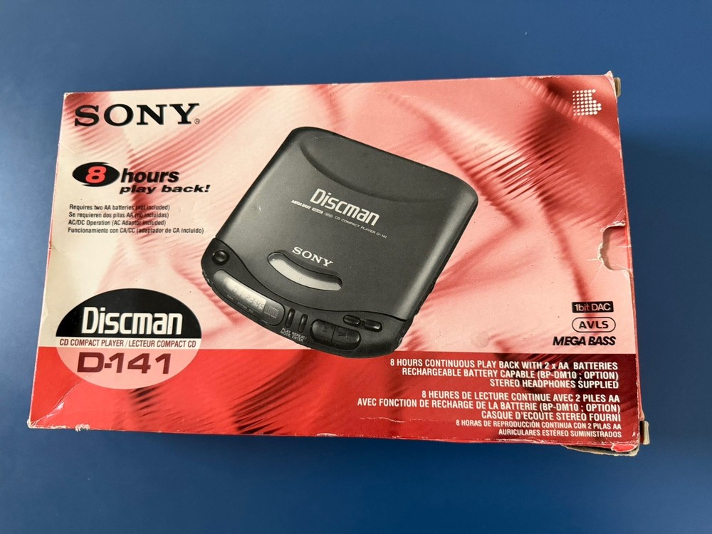 Vintage Sony Discman D-141 with Original Box, Tested Working, VIDEO