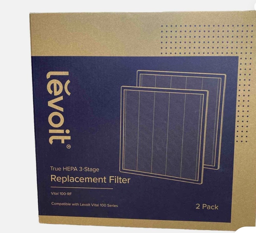 Levoit Vital 100-RF True HEPA 3-Stage Replacement Filter - 2 Pack NEW