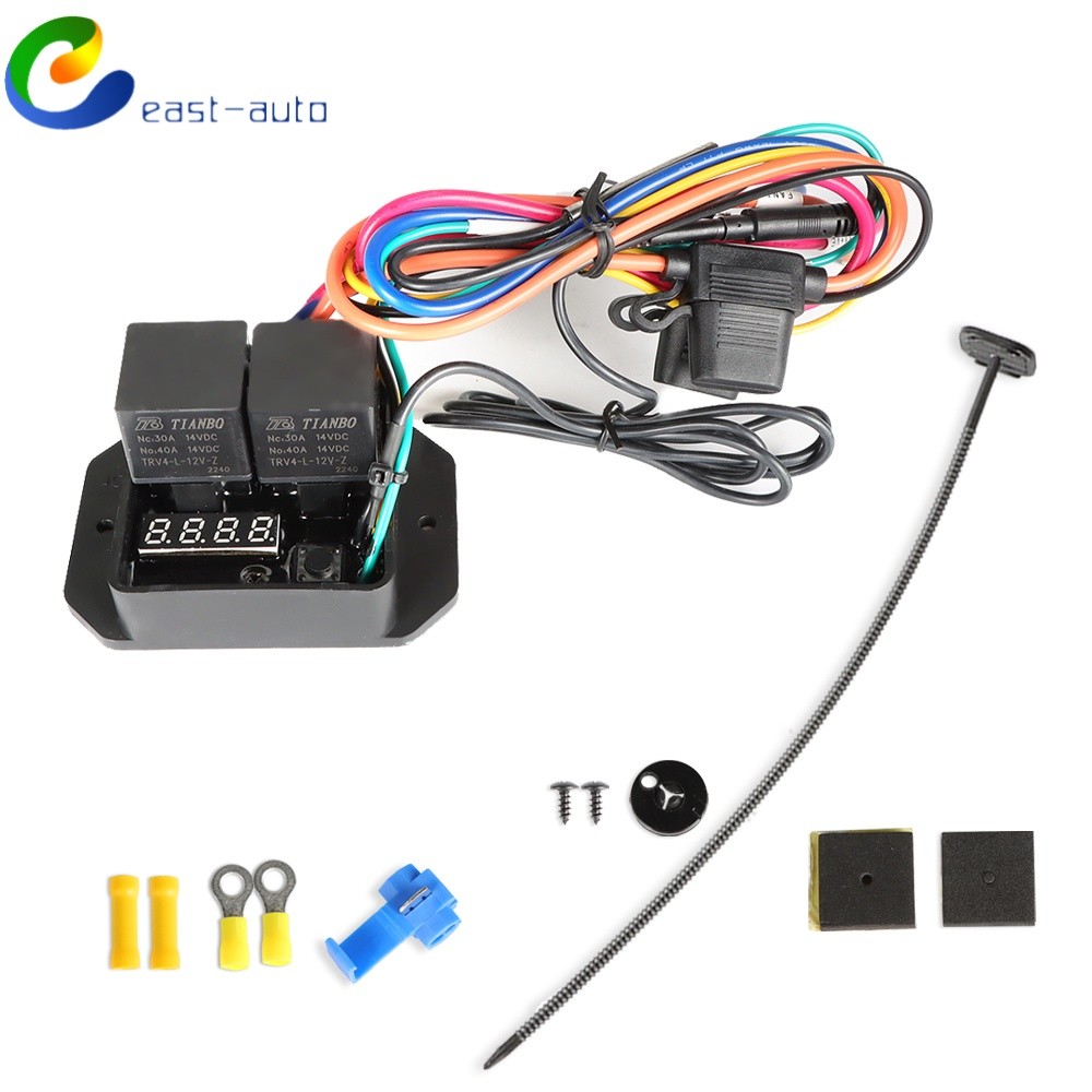 New Digital Radiator Fans Controller Adjustable Temperature 12V