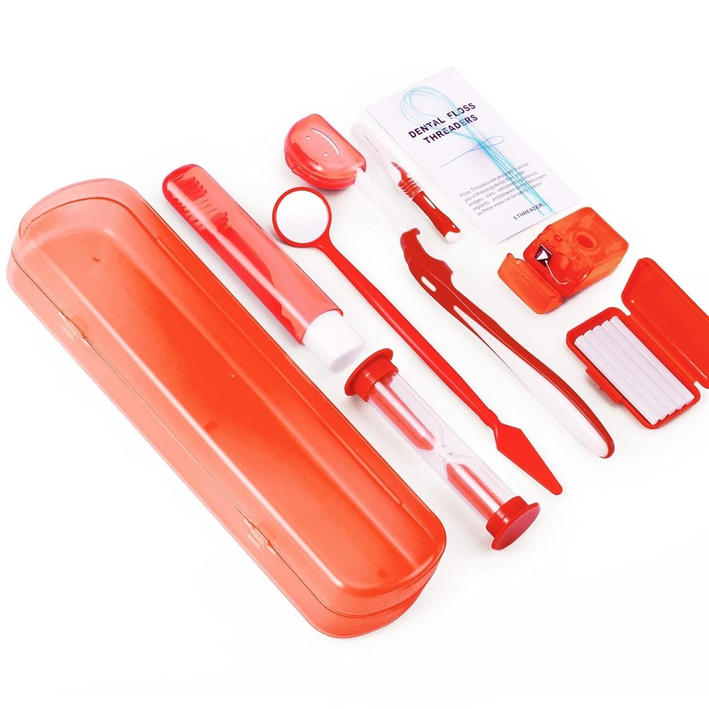 Kit De Limpieza Para Brackets 8 Pzas Herramientas Portatiles Para Ortodoncia Set