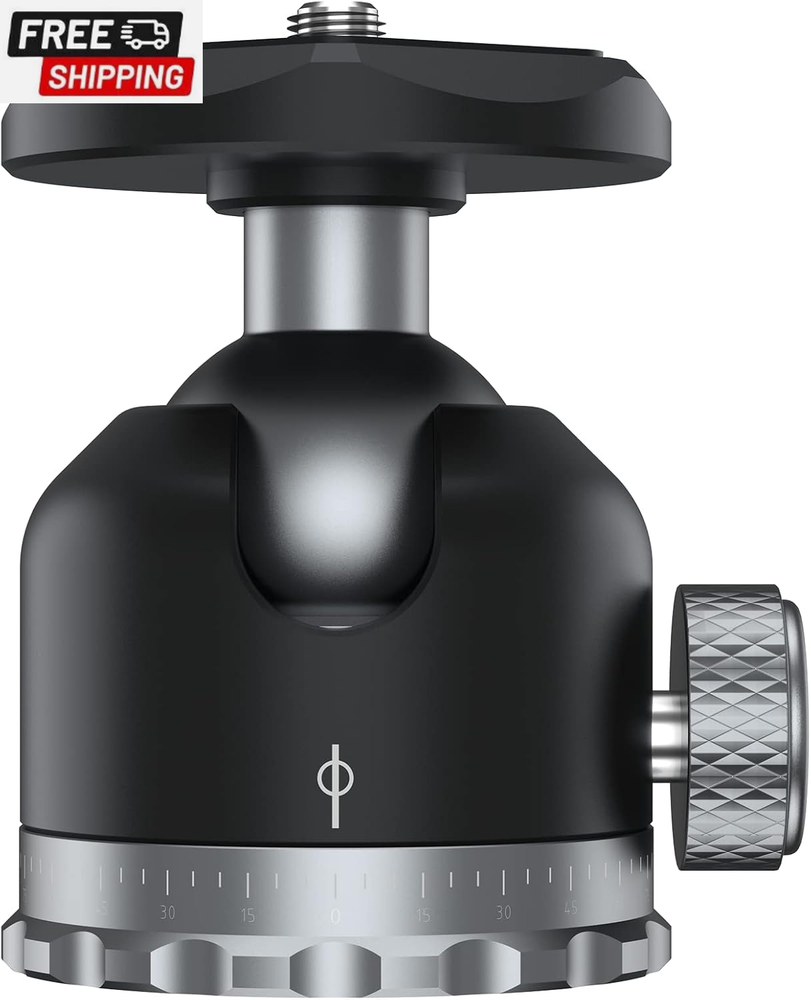Tripod Ball Head 360 Degree Rotating Panoramic Ballhead with 1/4 Inch Screw 3/8