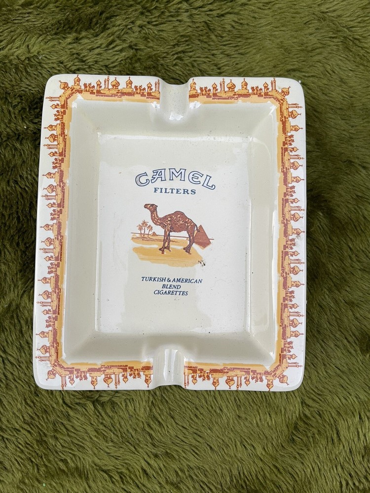 VTG 1996Camel Cigarette Turkish Royal Ashtray Joe Camel Pryamid Tobacco🥃