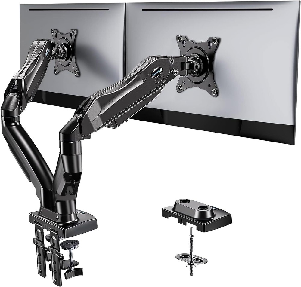 Dual Monitor Stand - Full Adjustable Monitor Desk Mount Swivel Vesa Bracket
