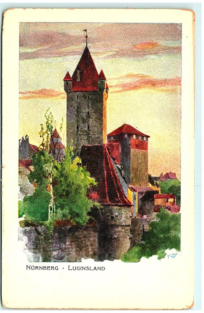 S02-0434, Luginsland, Nurnberg, Vintage Postcard.