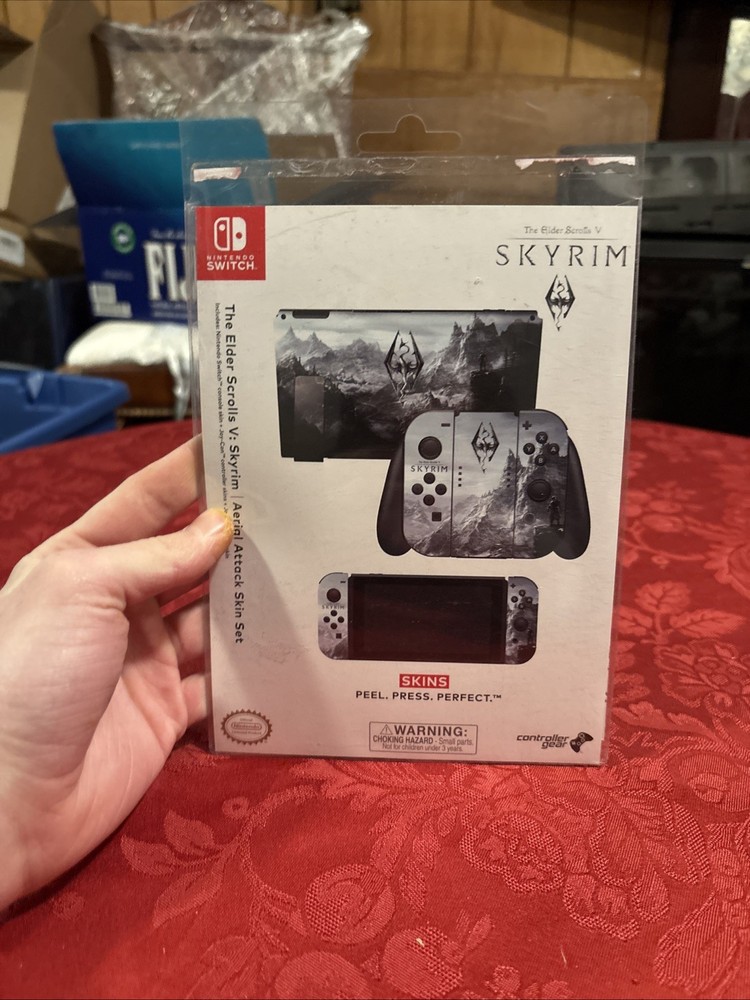 🔥Elder Scrolls V Skyrim Aerial Attack Skin Set Decal for Nintendo Switch🔥 B3
