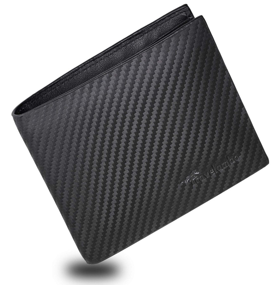 Travelambo Black RFID Blocking Men's Wallet - Premium Leather Minimalist Design