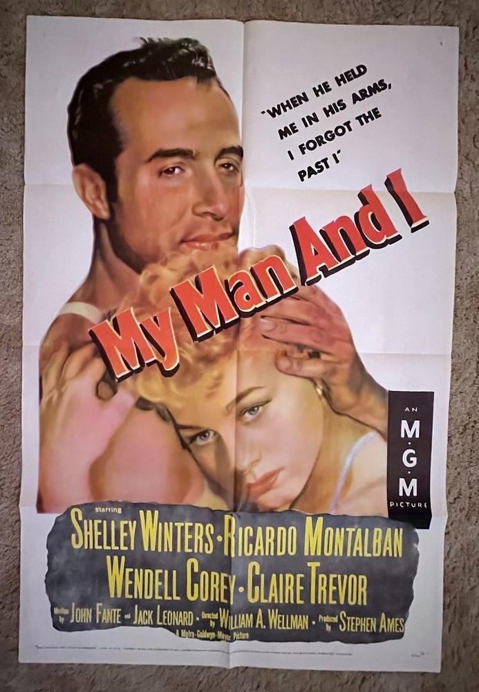 My Man and I 1952 Movie Poster 27x41 Shelley Winters Ricardo Montalban