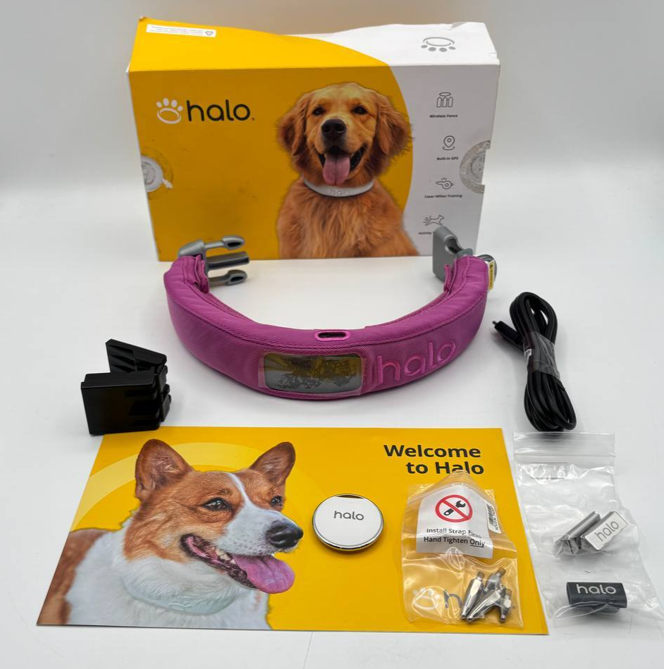 Halo Collar 3 GPS Dog Collar Small Pink Orchid with Virtual Fence & Tracking-image