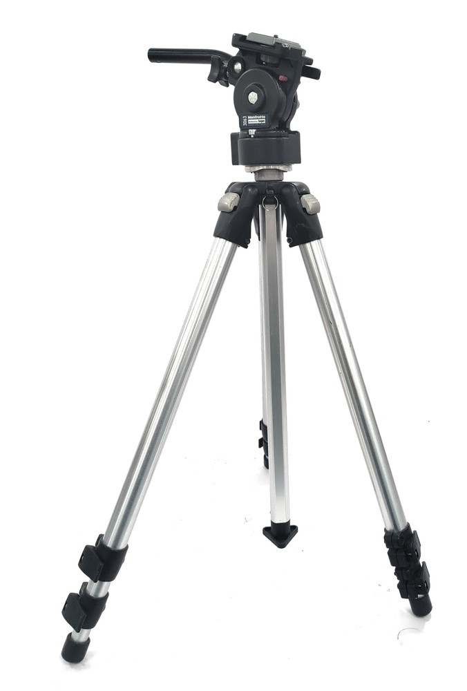 Bogen Manfrotto 3021N Tripod w/ 3063 3-Way Pan Tilt Tripod Head, Missing Handle