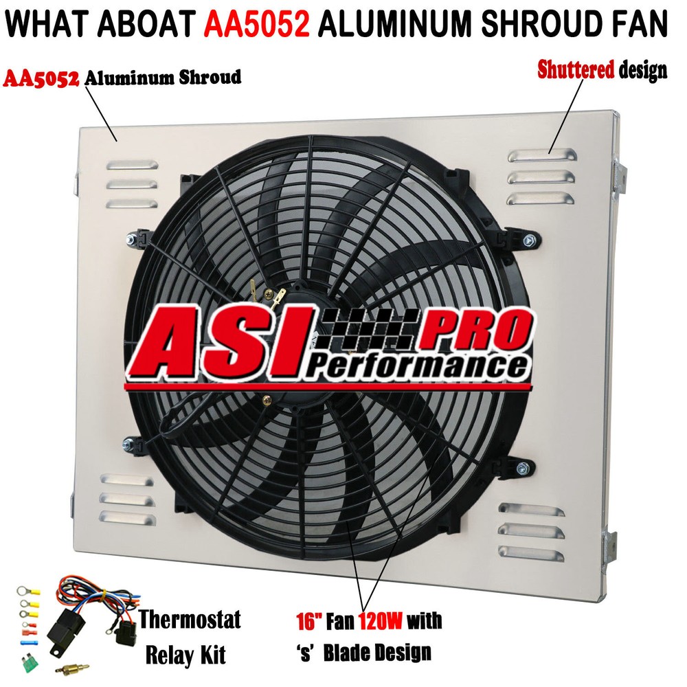 Aluminum Shroud Fan+Relay for 1970-1979 1978 Dodge D/W 100 150 200 300 5.2L 5.9L