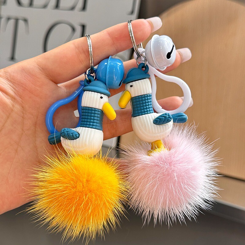 5cm Real Mink Fur Pompom Charm for Bags Keys Phone Accessories