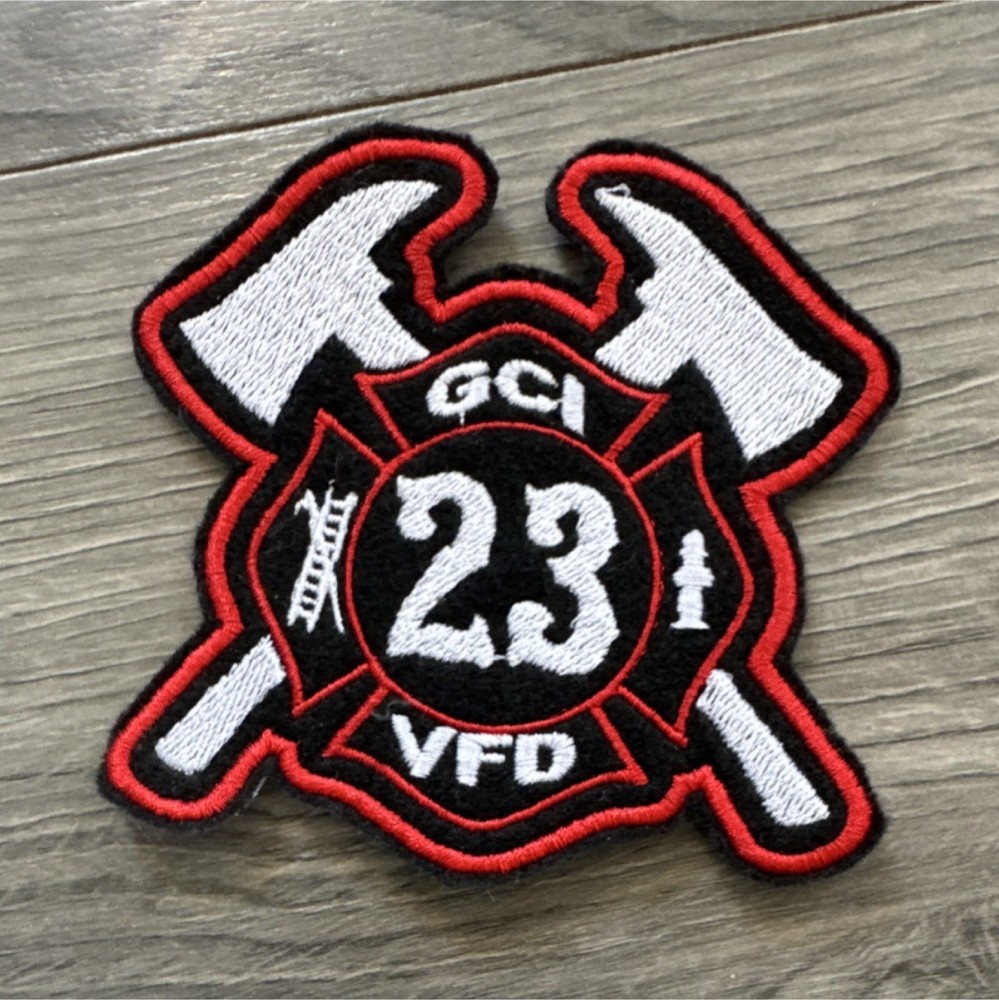 GCI VFD 23 Fire Department Collectible Firefighting & Rescue Patch Crossed Axes