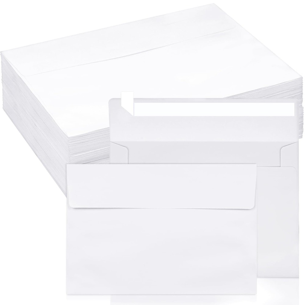 50 Packs White A7 Envelopes 5x7 Self Seal Envelopes for Invitations Photos po...