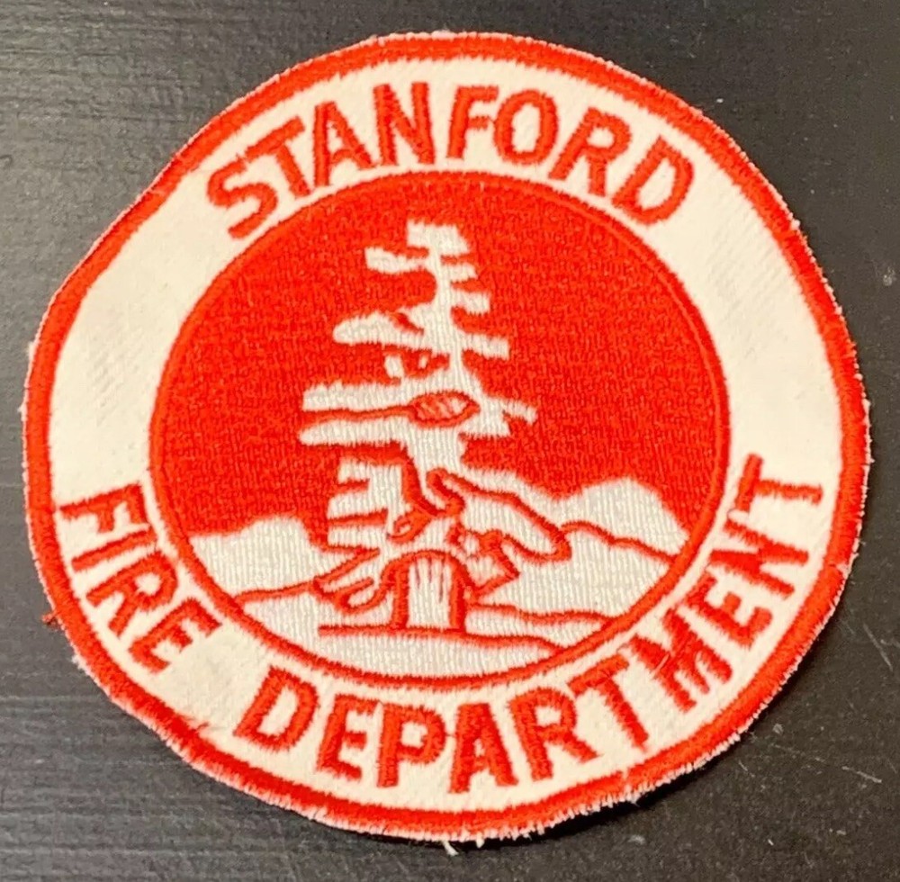 Stanford CA California Fire Rescue Dept Patch Sew On 60s Rare Vtg 4” Tree