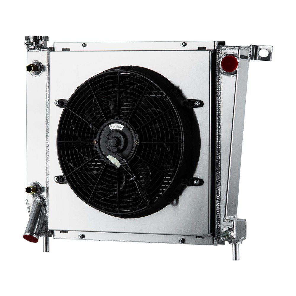 2Row Aluminum Radiator Shroud Fan Fit 1985-94 1993 Ford Explorer Ranger B4000 AT