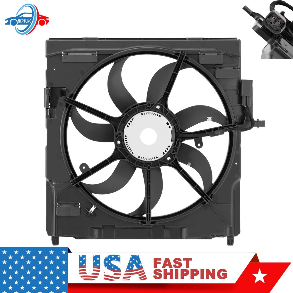 Radiator Cooling Fan Assembly 600W For 2007-2010 BMW X5 3.0L 4.8L SK621204