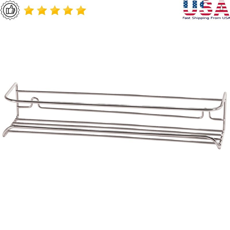 Wall Mount Chrome Spice Shelf Kitchen Organizer with Hardware