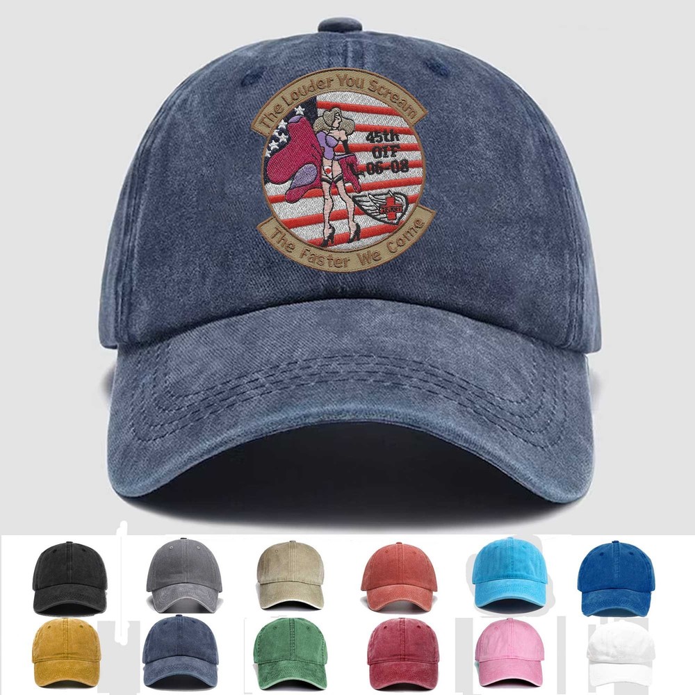 Custom Embroidered Hat 45th Aviation Medical OIF 06-08, Veteran Cap, Trucker Hat