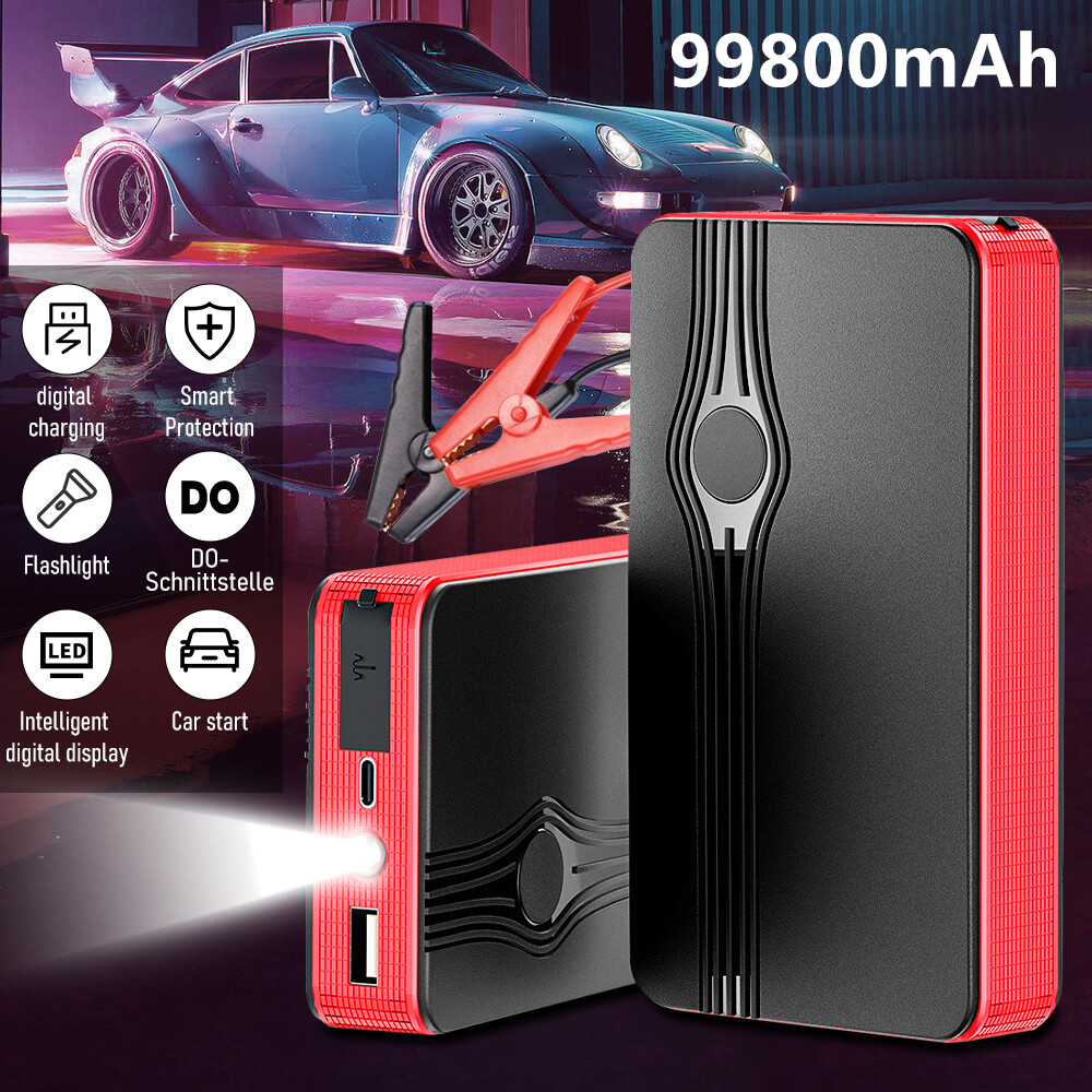 Portable 99800mAh Car Jump Starter Booster Jumper Box Power Bank Battery Charger