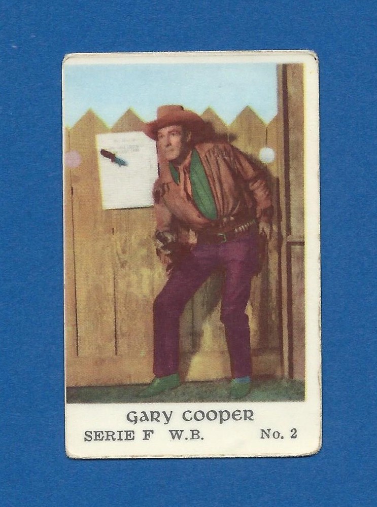 1956 Dutch Gum Card Serie F #2 Gary Cooper