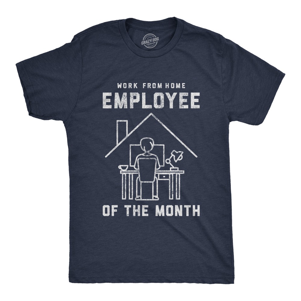 Mens Work From Home Employee Of The Month Tshirt Funny  Social-image