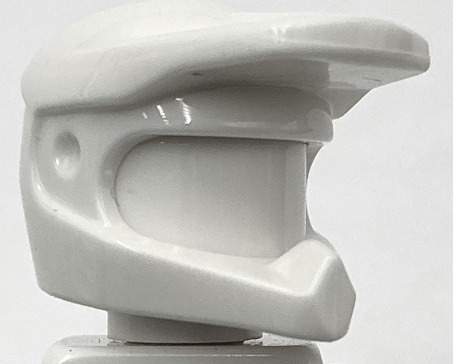 Lego New White Minifigure Headgear Helmet Dirt Bike Part