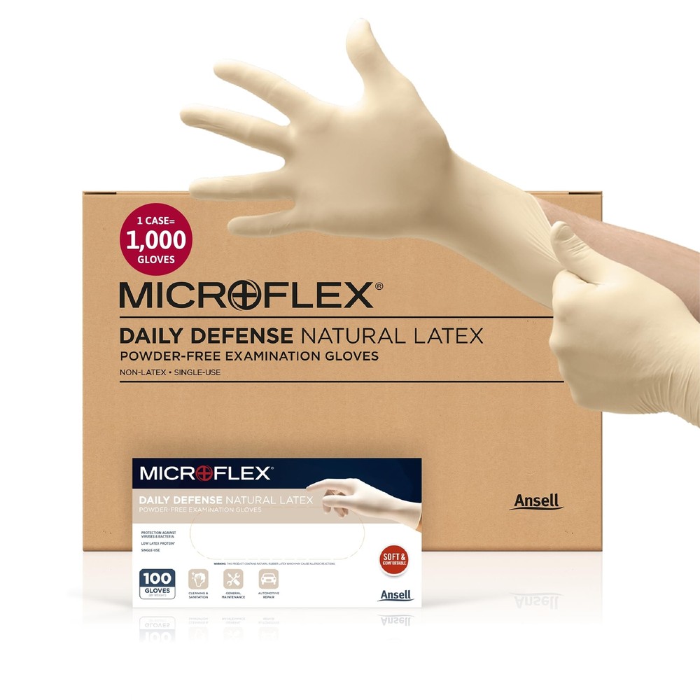 Microflex 10-754 Latex Gloves for Cleaning and Food Prep – Disposable Daily Defense