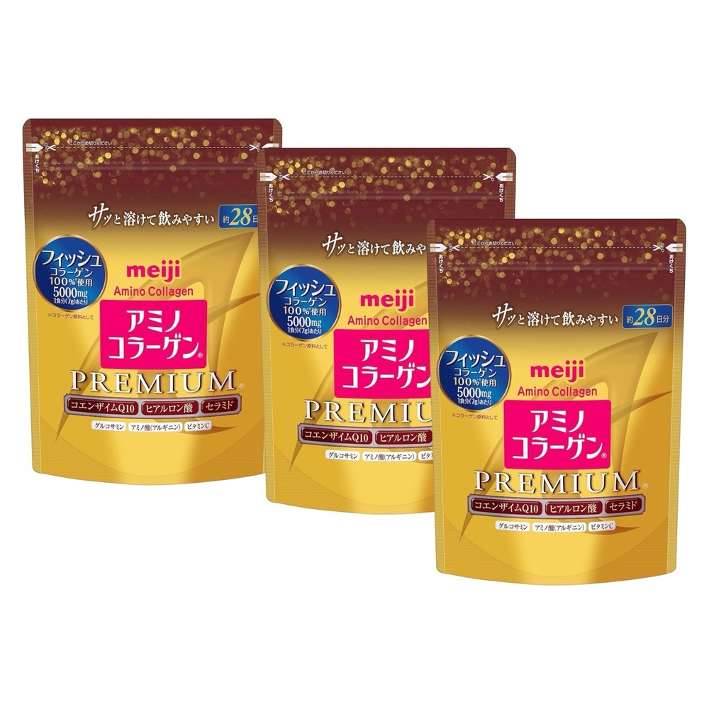Premium Anti-Aging Fish Collagen Powder for Skin Hair & Nails 28-Day 3-Pack-image