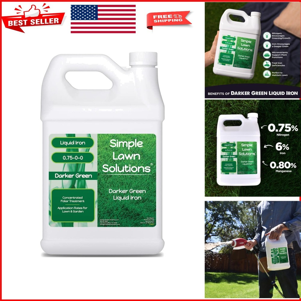 Darker Green Liquid Iron Fertilizer – 1 Gallon Turf & Garden Booster