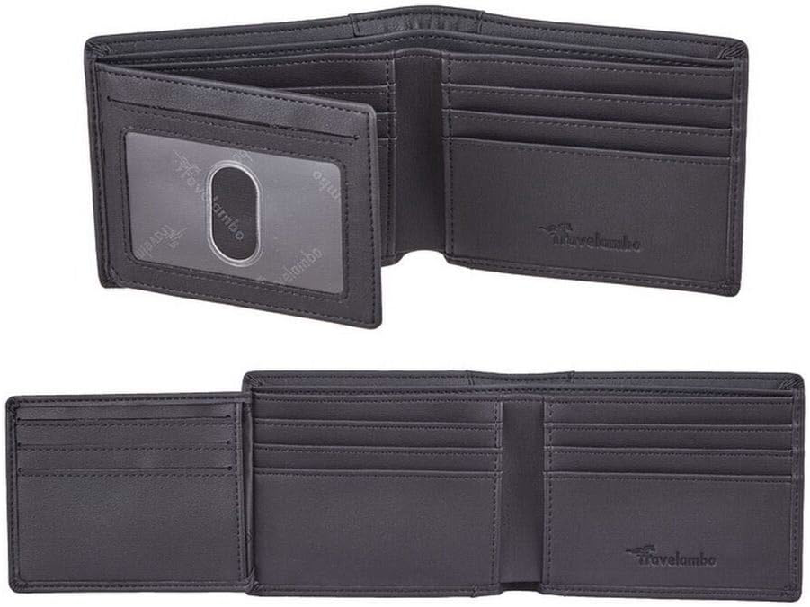 Men's Slim RFID-Blocking Trifold Wallet with 12 Card Slots, ID Window, and Premium Leather Design – Secure and Stylish Everyday Carry