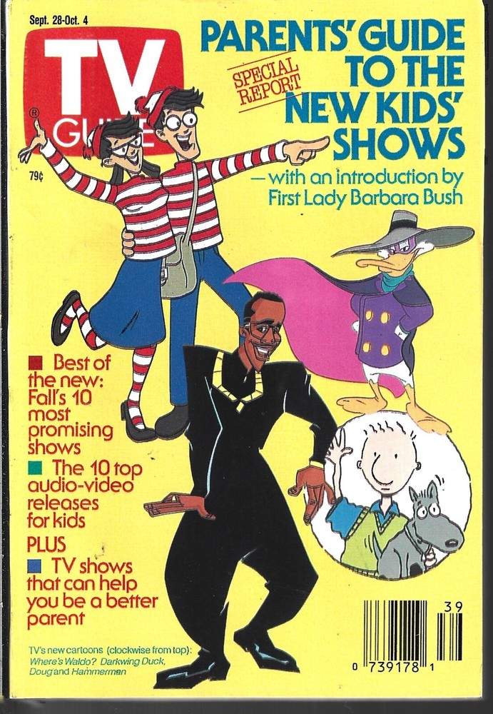 Tv Guide Magazine September 28 - October 4 1991 (Vf) Where's Waldo Darkwing Duck