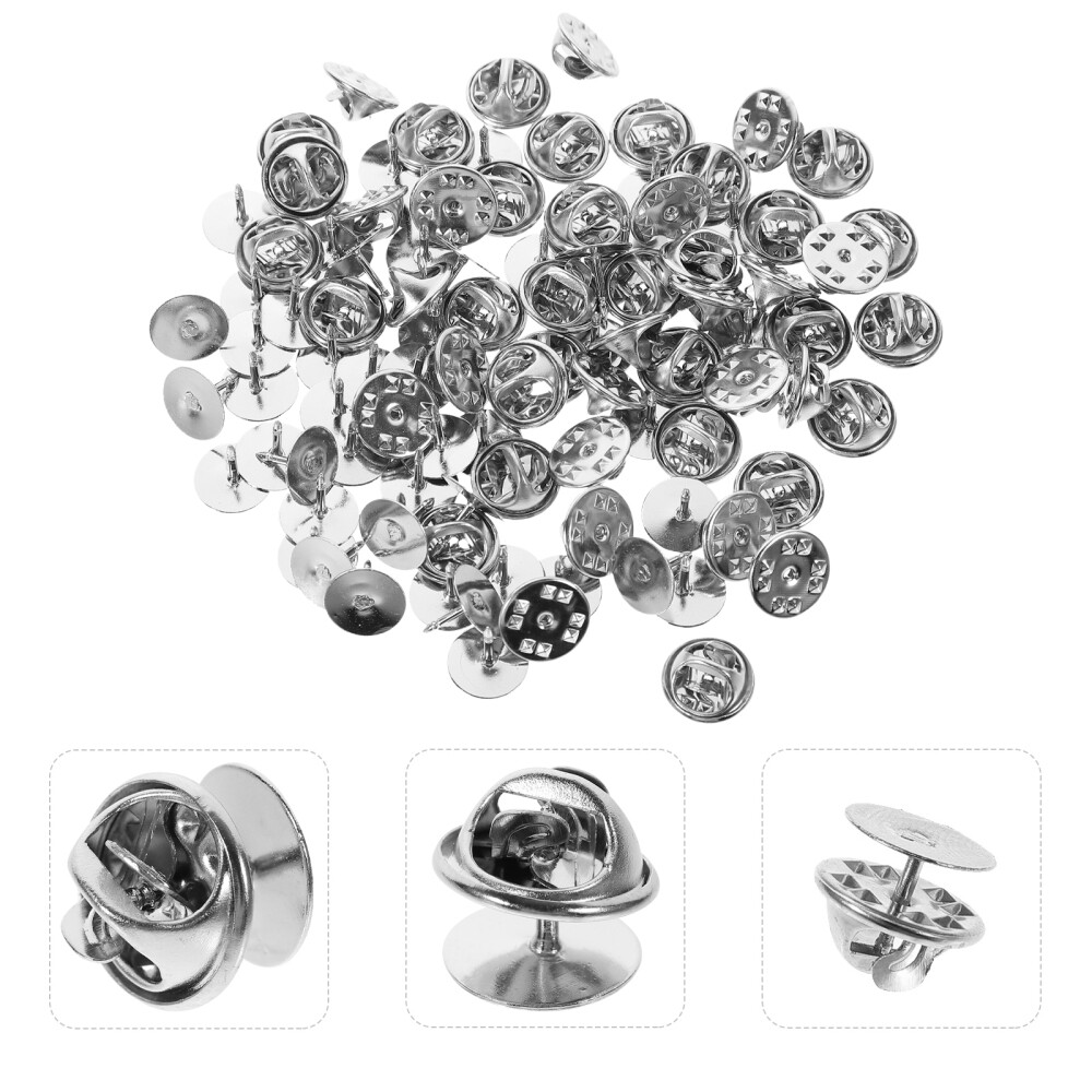 50 Sets Studs Pin Butterfly Hat Clutch Tie Tacks Badge Backs