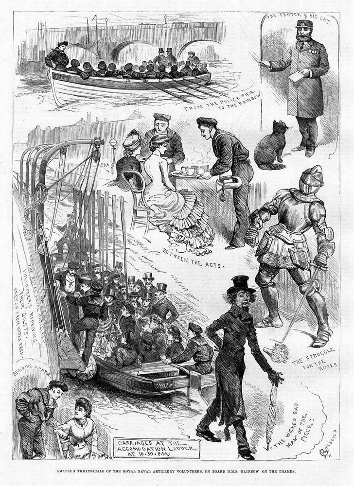 Royal Naval Artillery Amateur Theatricals Rowing Police Pier Acts