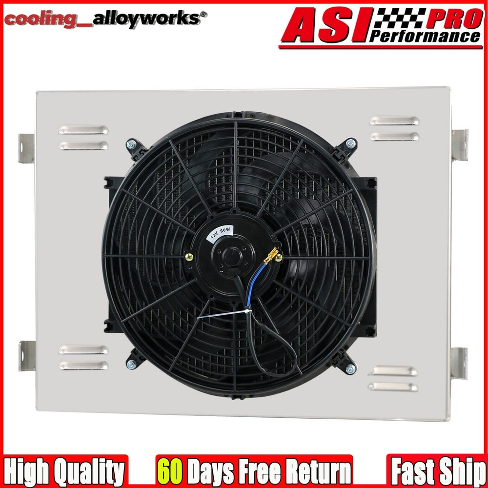 Fit 1955 1956 1957 Chevy Bel Air/Nomad V8 Aluminum Radiator Shroud Fan Relay.