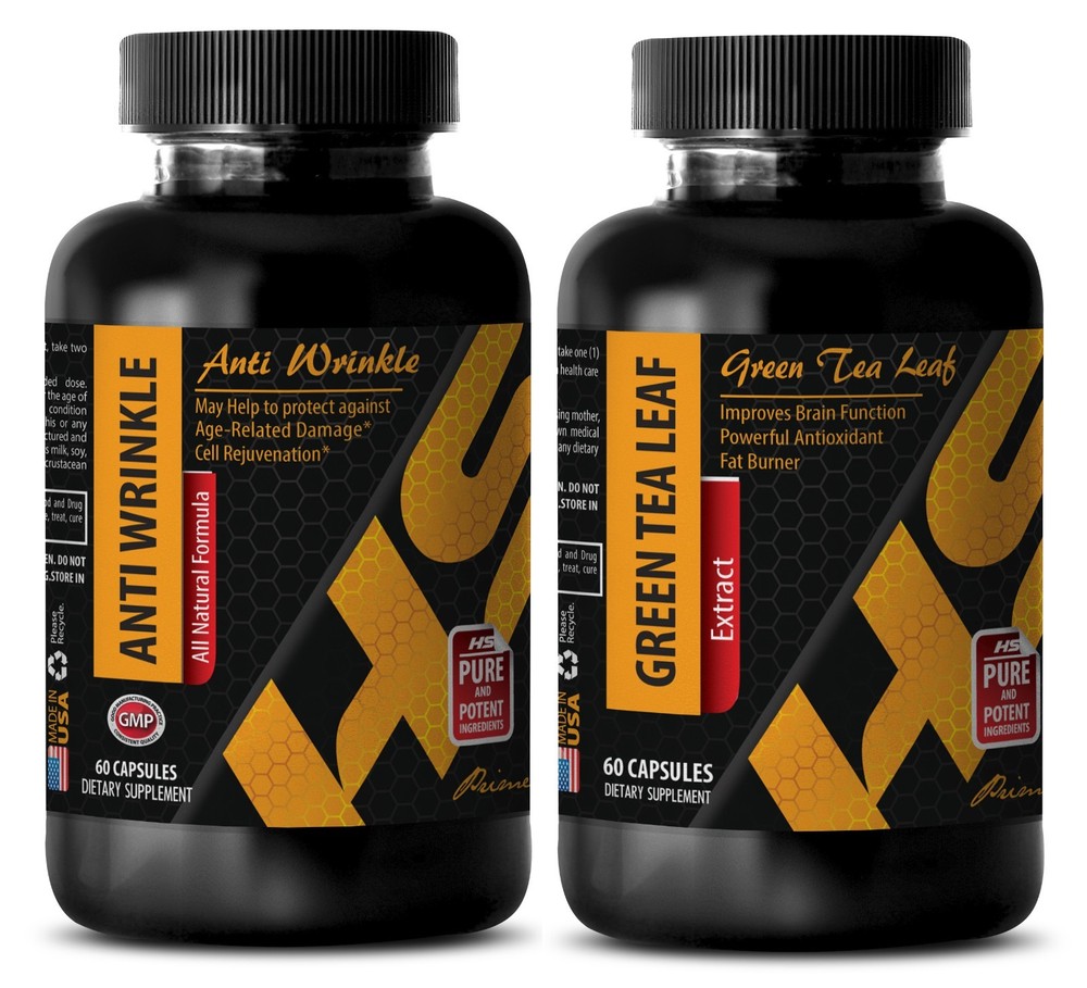 Anti-Aging Vitamins with Green Tea Powder for Wrinkle Reduction-image