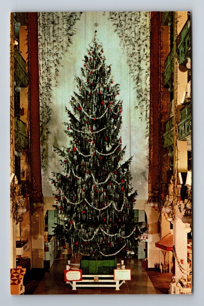 Cleveland OH-Ohio, Sterling Lindner Christmas Tree, Vintage Postcard
