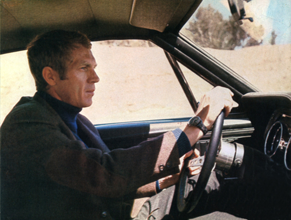 STEVE McQUEEN: Bullitt  rare 8x10 Ford Mustang cockpit #1